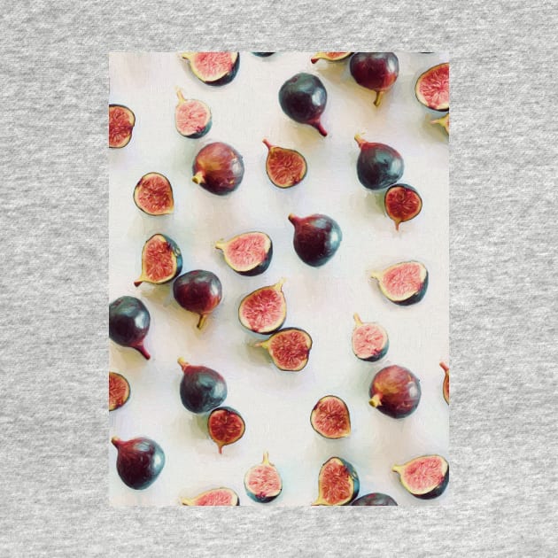 Fresh Figs on Linen by micklyn